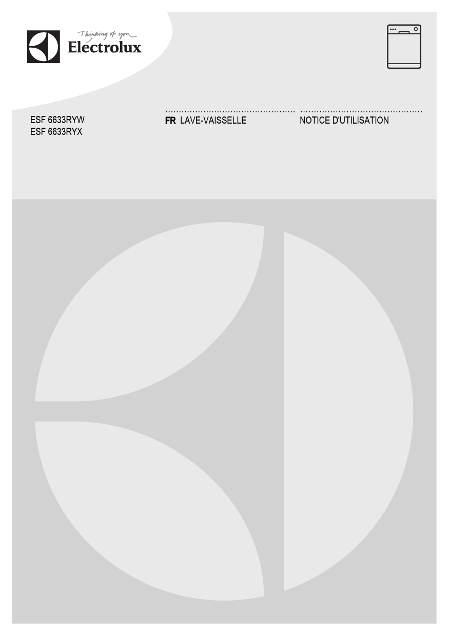 Mode d'emploi ELECTROLUX ESF6633RYW
