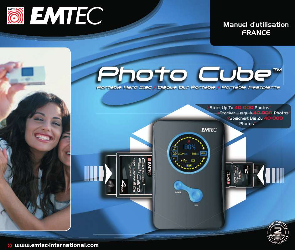 Emtec Photocube Videur de cartes 80 Go : : Informatique