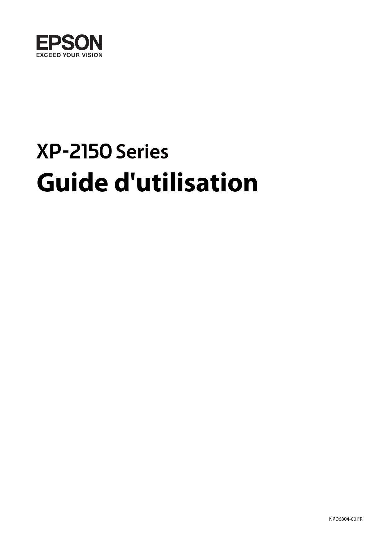 Mode d'emploi EPSON EXPRESSION XP-2150