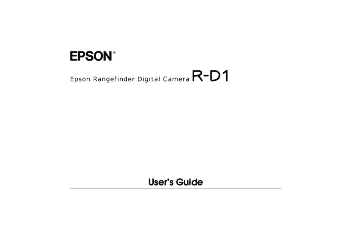 Mode d'emploi EPSON RD1