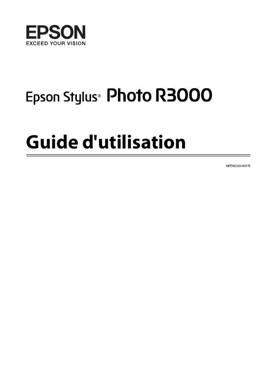 Mode d'emploi EPSON STYLUS PHOTO R3000