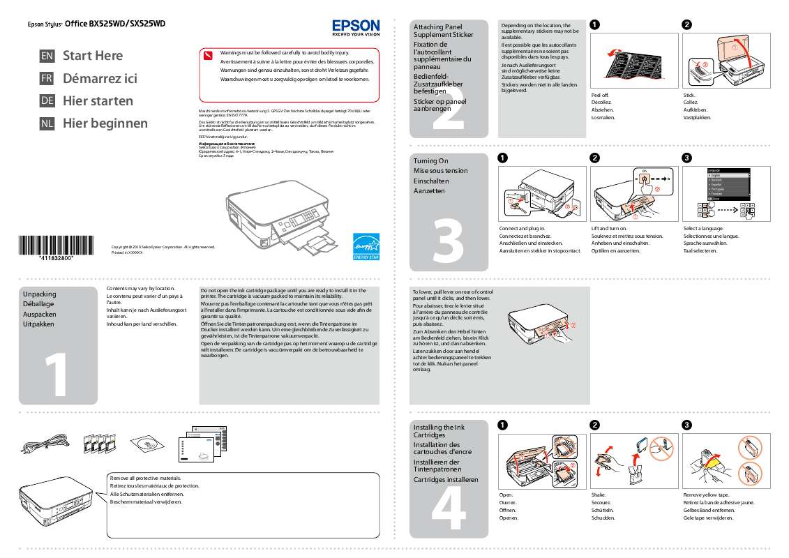 Notice Epson Sx525wd Imprimante Trouver Une Solution à Un Problème Epson Sx525wd Mode Demploi 6075
