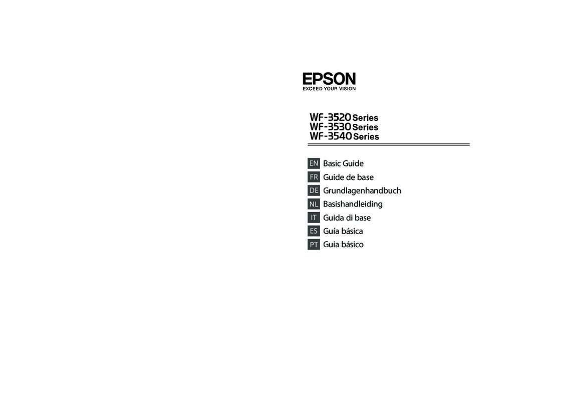 Mode d'emploi EPSON WF3540DTWF