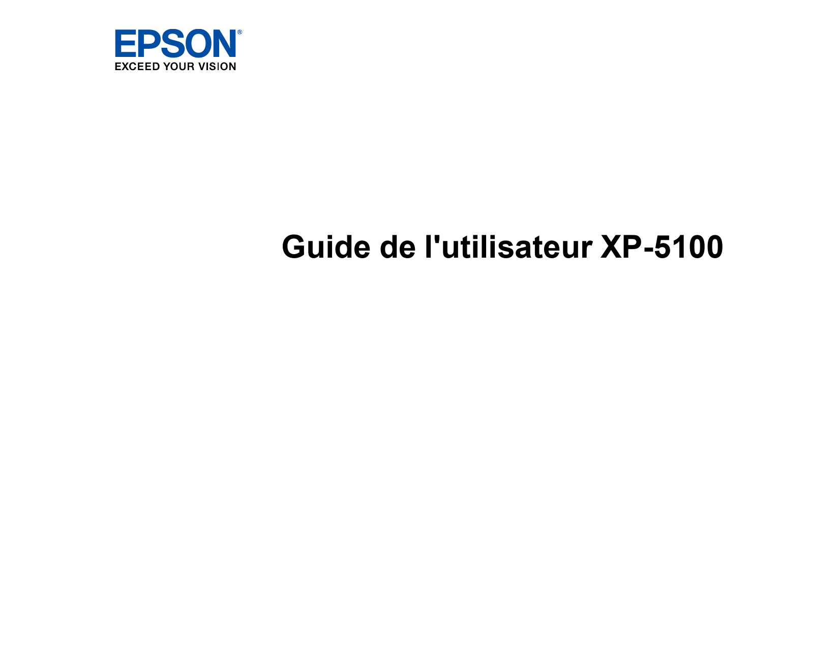 Mode d'emploi EPSON XP-5100