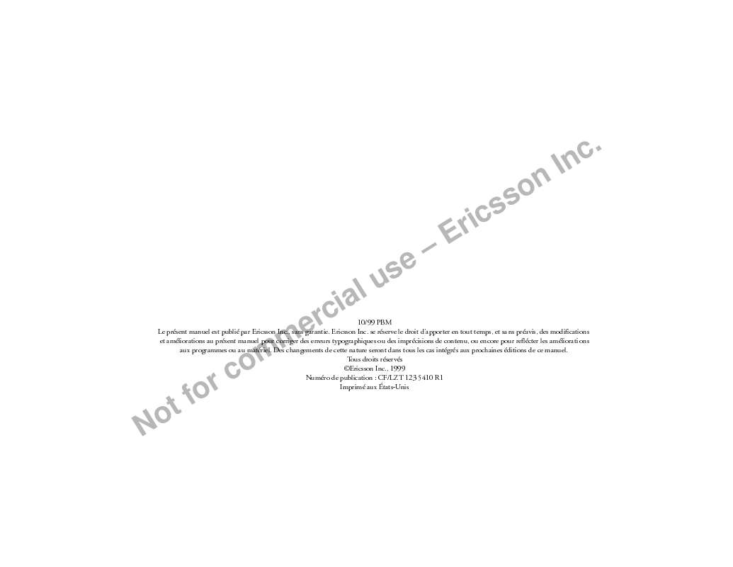 Mode d'emploi ERICSSON DH-KH600