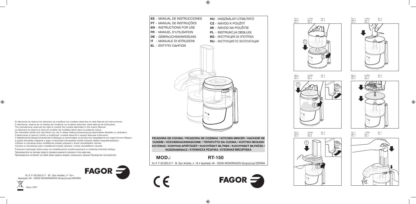 Notice FAGOR RT 150 Trouver une solution à un problème FAGOR RT 150 — free download