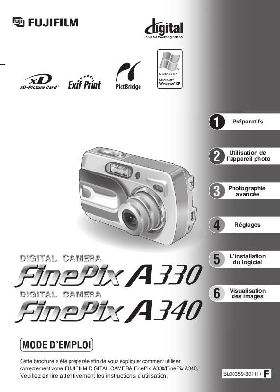 Notice FUJIFILM A340 appareil photo Trouver une solution à un