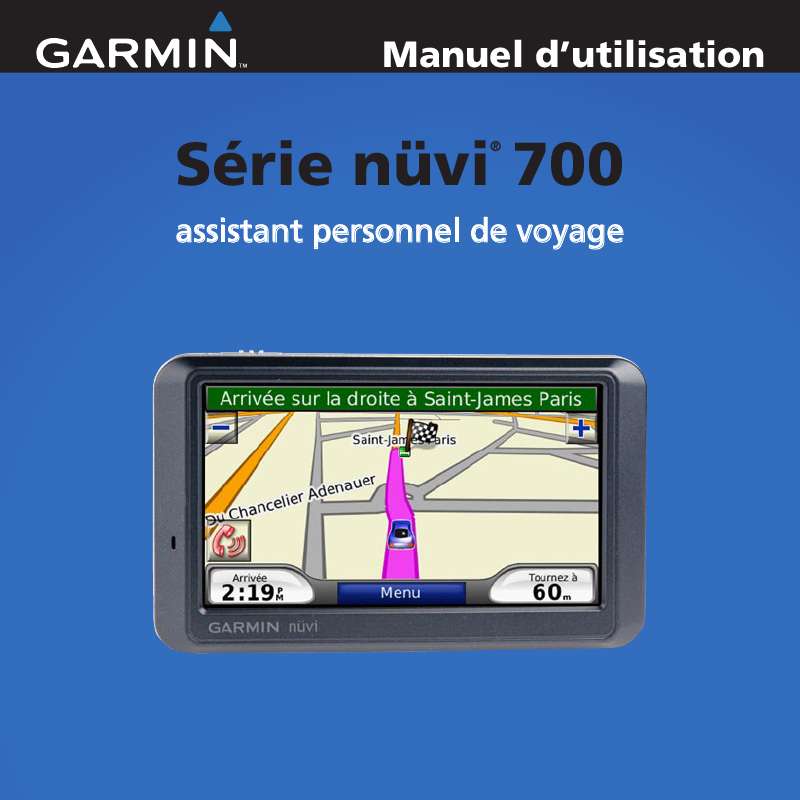 Notice GARMIN NUVI 710 gps Trouver une solution à un problème GARMIN