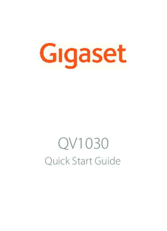 Mode d'emploi GIGASET QV1030