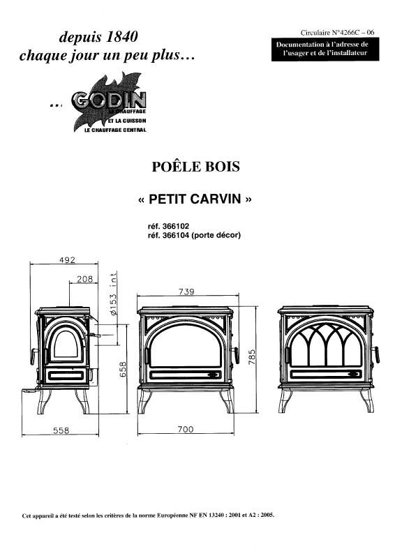 Poele Godin Golden Notice Mode D’Emploi Godin BBEM — free download