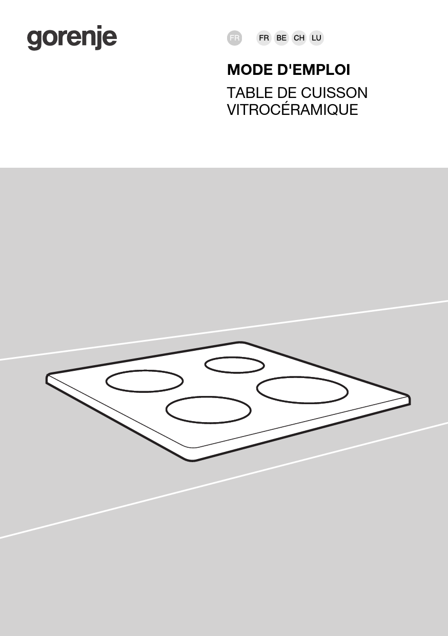 Notice plaque de cuisson GORENJE ECS959BCSC Trouver une solution à un