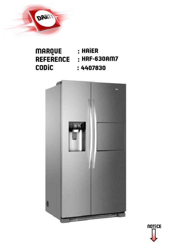 Problème réfrigérateur-congélateur Haier .
