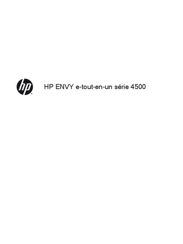 Mode d'emploi HP ENVY 4500