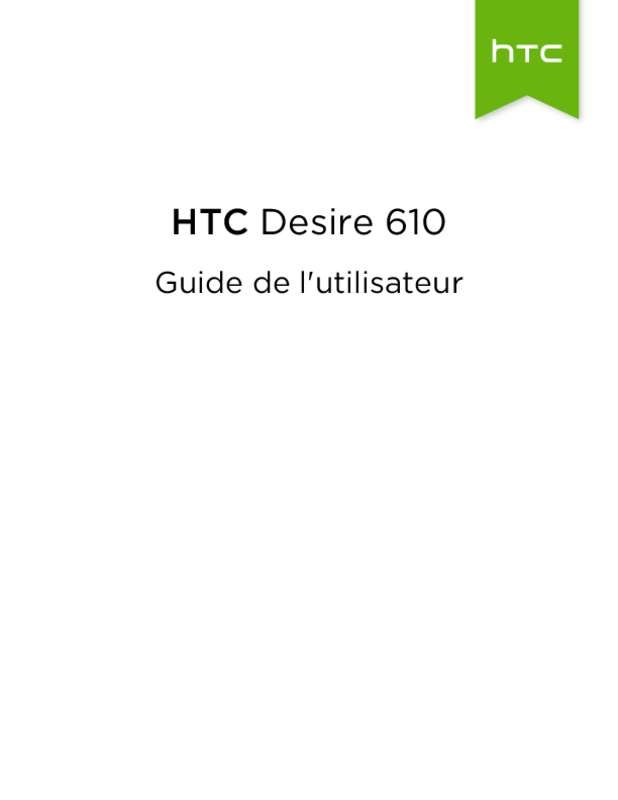 Mode d'emploi HTC DESIRE 610
