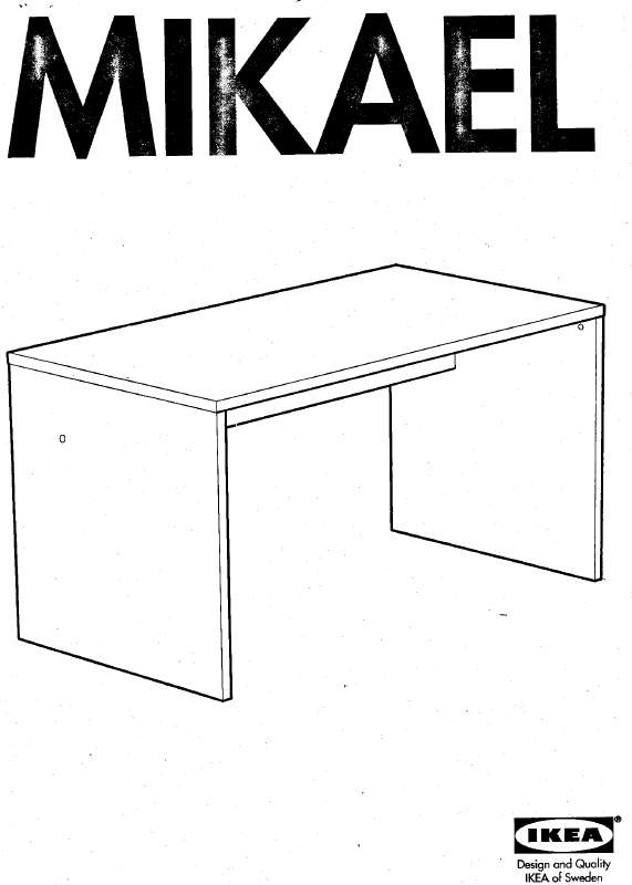 Mode d'emploi IKEA MIKAEL N BUR 140X75 MOT BOU/BLA