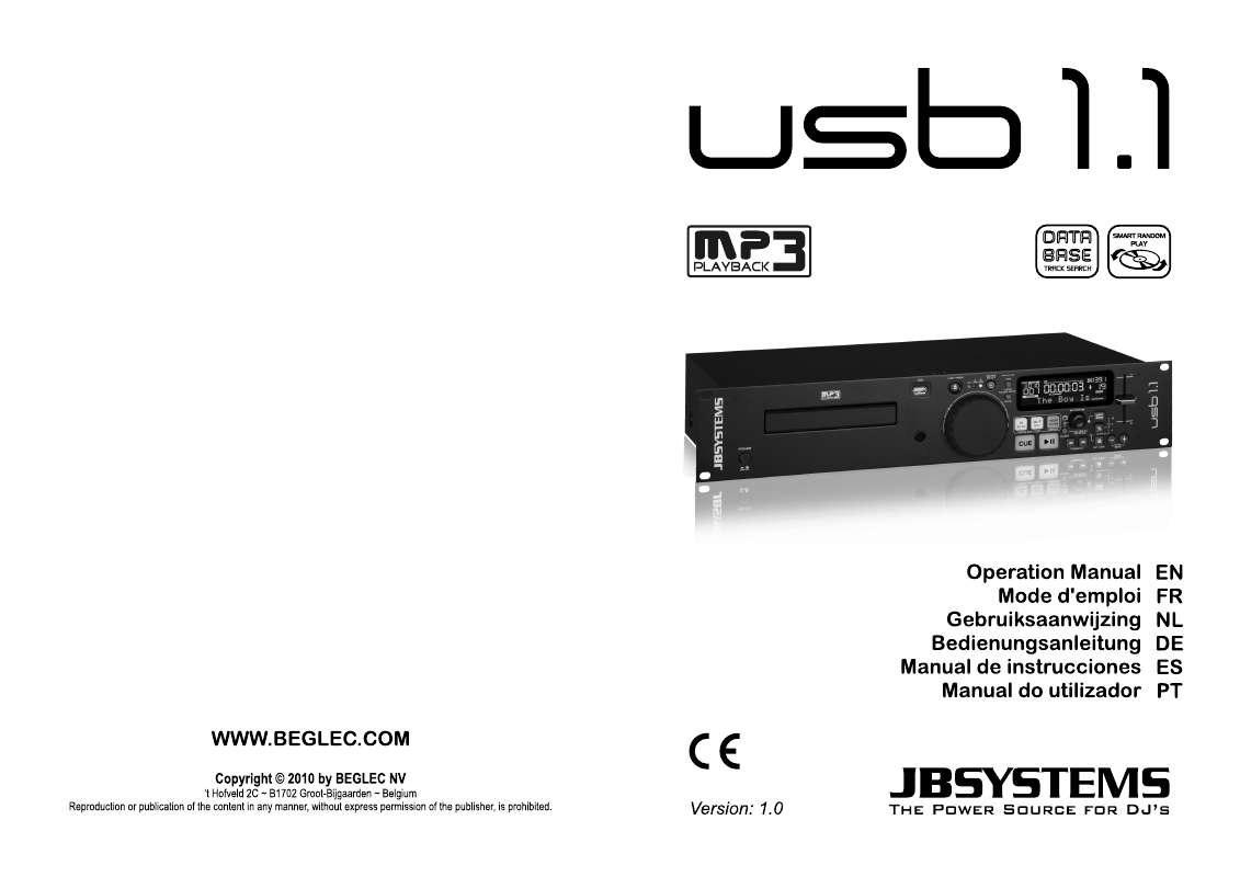 Mode d'emploi JBSYSTEMS USB 1.1