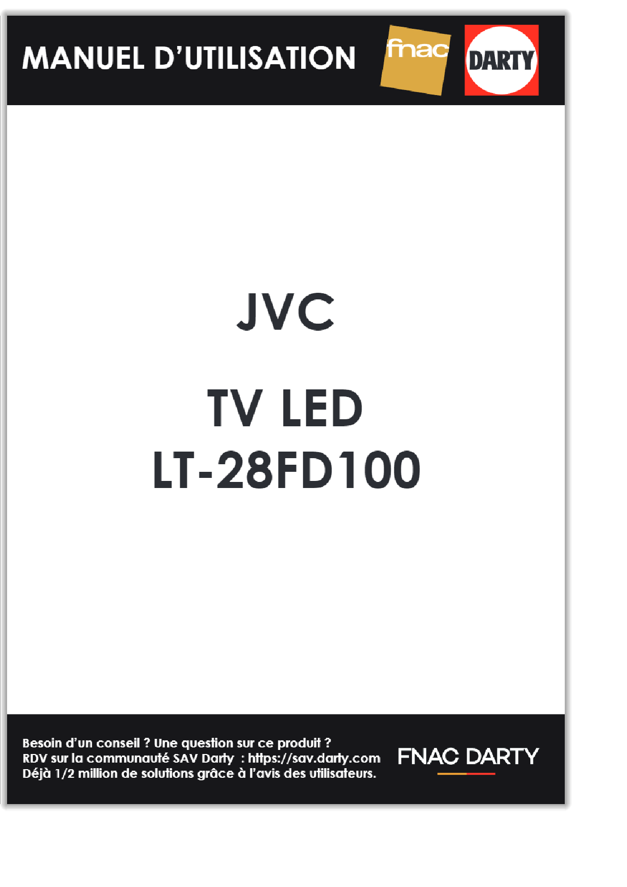 Mode d'emploi JVC LT-28FD100
