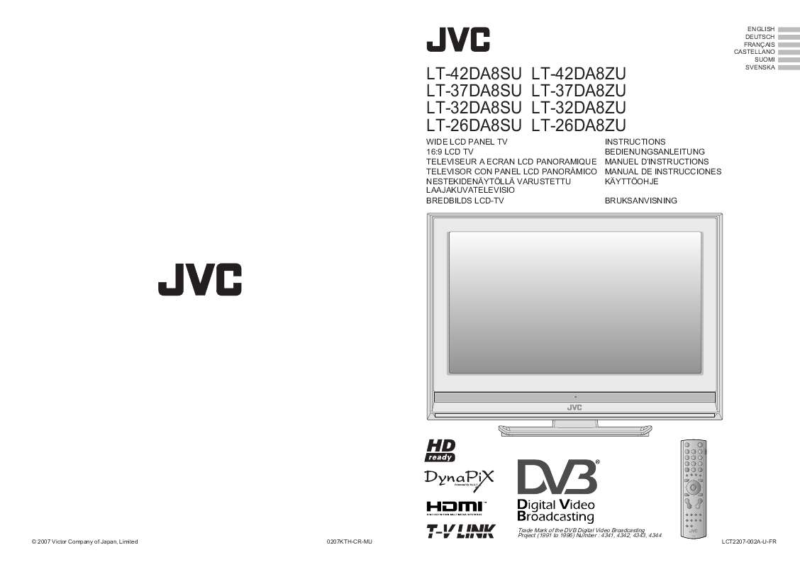 Notice JVC LT42DA81U tv Trouver une solution à un problème JVC LT