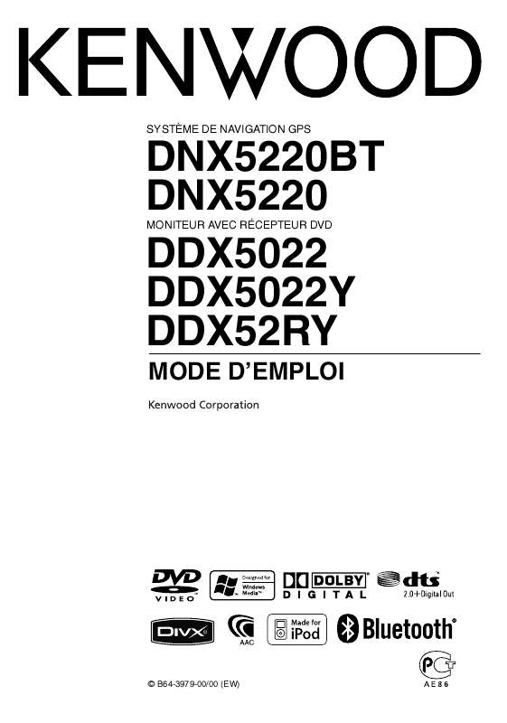 Mode d'emploi KENWOOD DNX5220BT