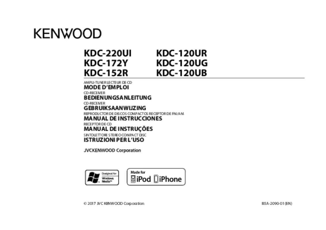 Mode d'emploi KENWOOD KDC-120UR