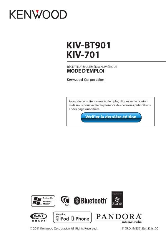 Mode d'emploi KENWOOD KIV-701