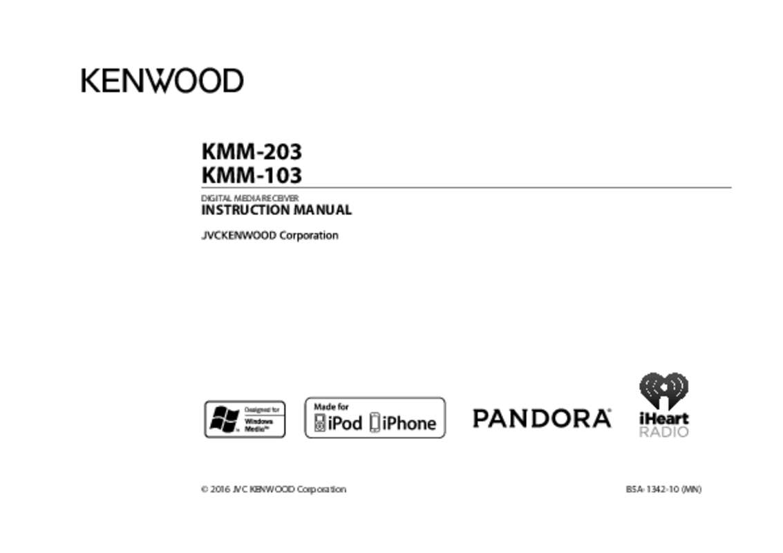 Mode d'emploi KENWOOD KMM-BT203
