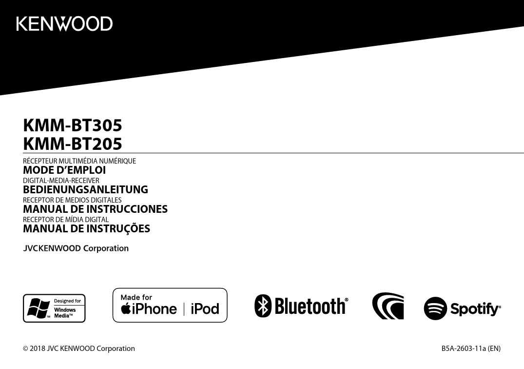 Mode d'emploi KENWOOD KMM-BT506DAB