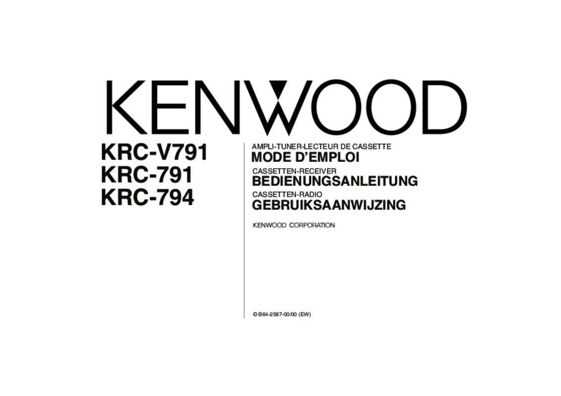 Mode d'emploi KENWOOD KRC-791