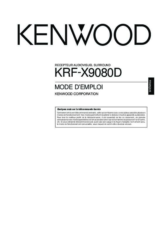 Mode d'emploi KENWOOD KRF-X9080D