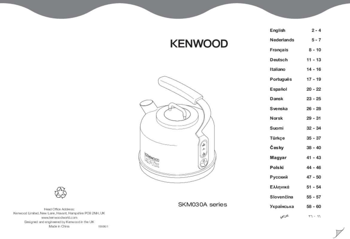 Mode d'emploi KENWOOD SKM031