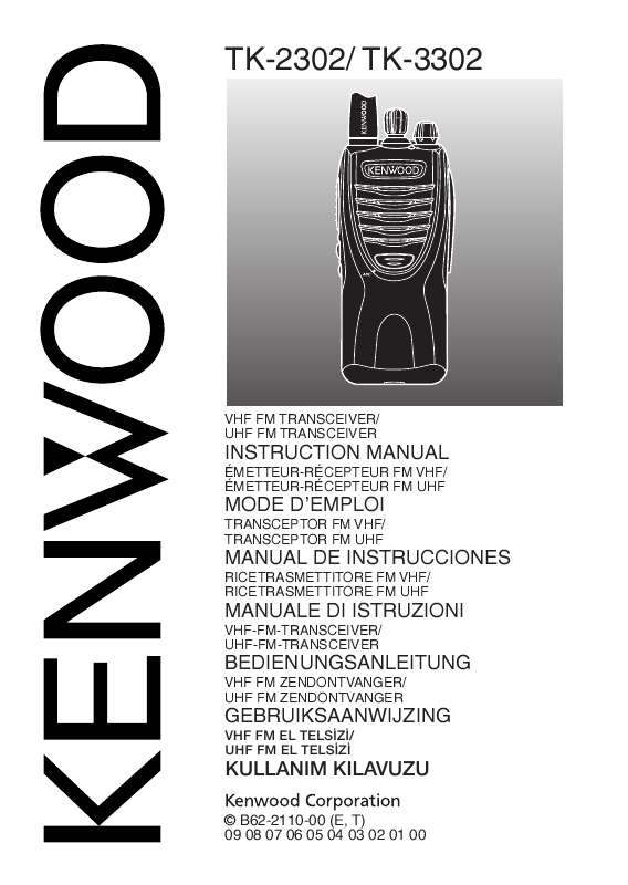 Mode d'emploi KENWOOD TK-2302