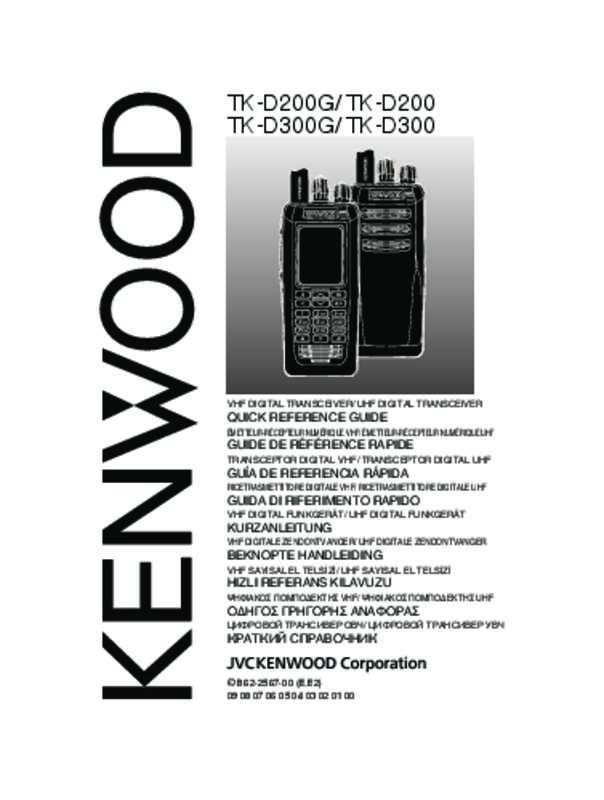 Mode d'emploi KENWOOD TK-D200G