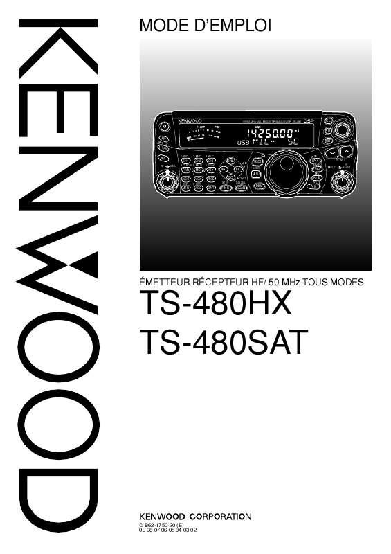 Mode d'emploi KENWOOD TS-480SAT