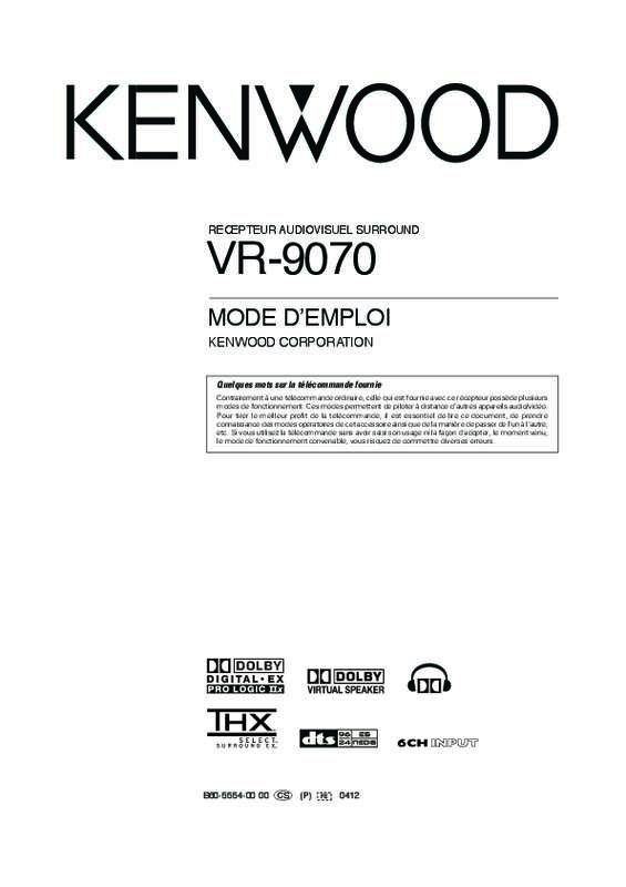 Mode d'emploi KENWOOD VR-9070
