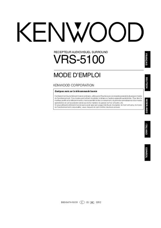Mode d'emploi KENWOOD VRS-5100