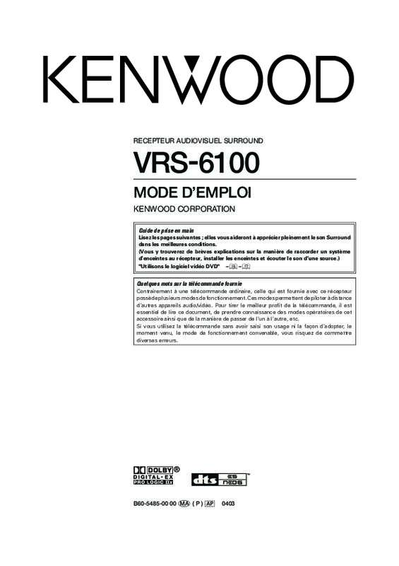 Mode d'emploi KENWOOD VRS-6100