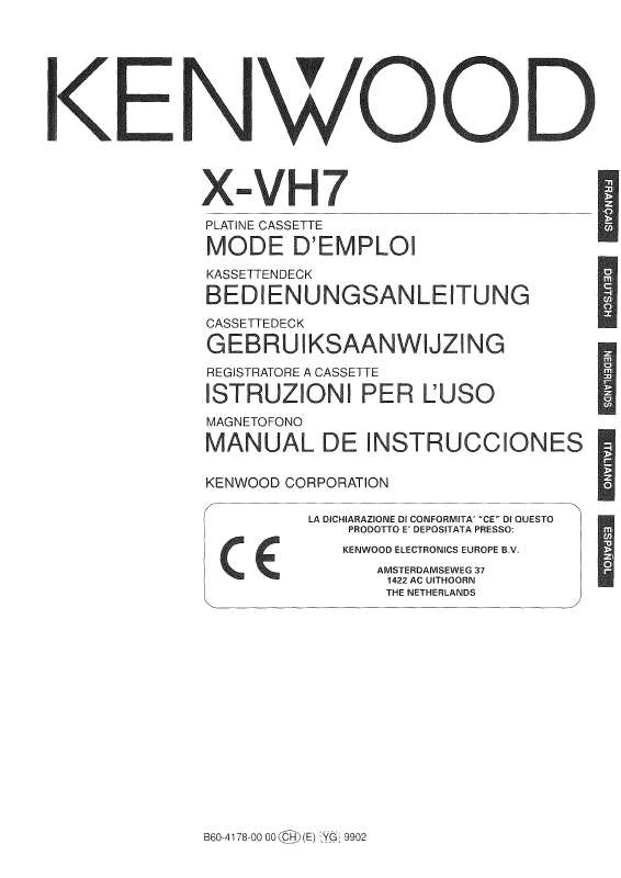 Mode d'emploi KENWOOD X-VH7
