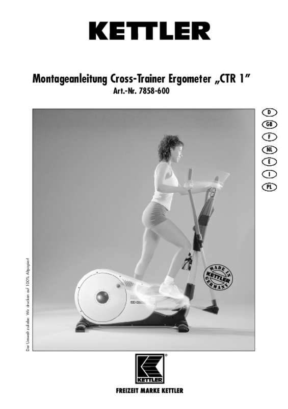 Notice KETTLER CTR1 Trouver une solution à un problème KETTLER CTR1
