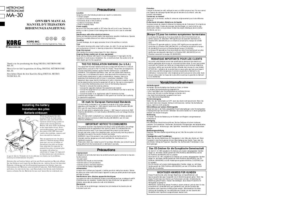 Notice MA30 autoradio Trouver une solution à un problème MA30 mode d'emploi