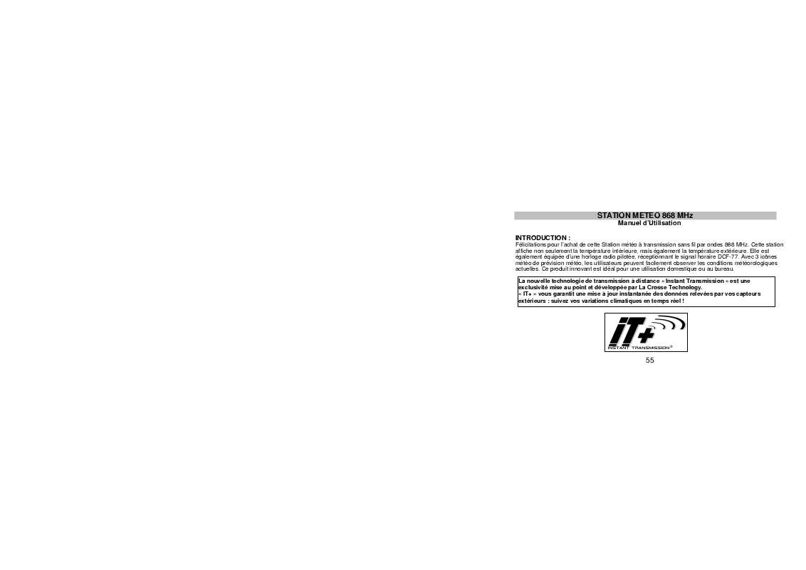Mode Emploi Station Météo La Crosse Technology Notice LA CROSSE TECHNOLOGY WS9131 - Trouver une solution à un problème LA  CROSSE TECHNOLOGY WS9131 mode d'emploi LA CROSSE TECHNOLOGY WS9131 Français