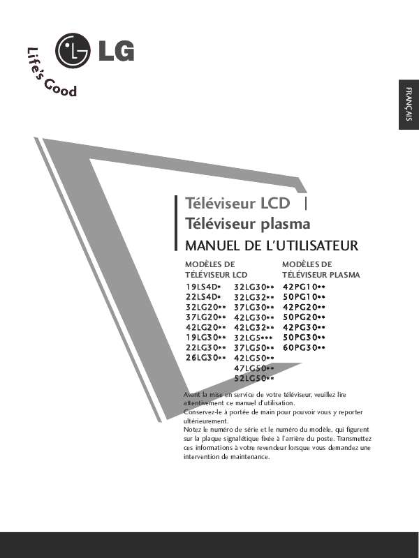 Notice LG 32LG20 - tv Trouver une solution à un problème LG 32LG20 mode