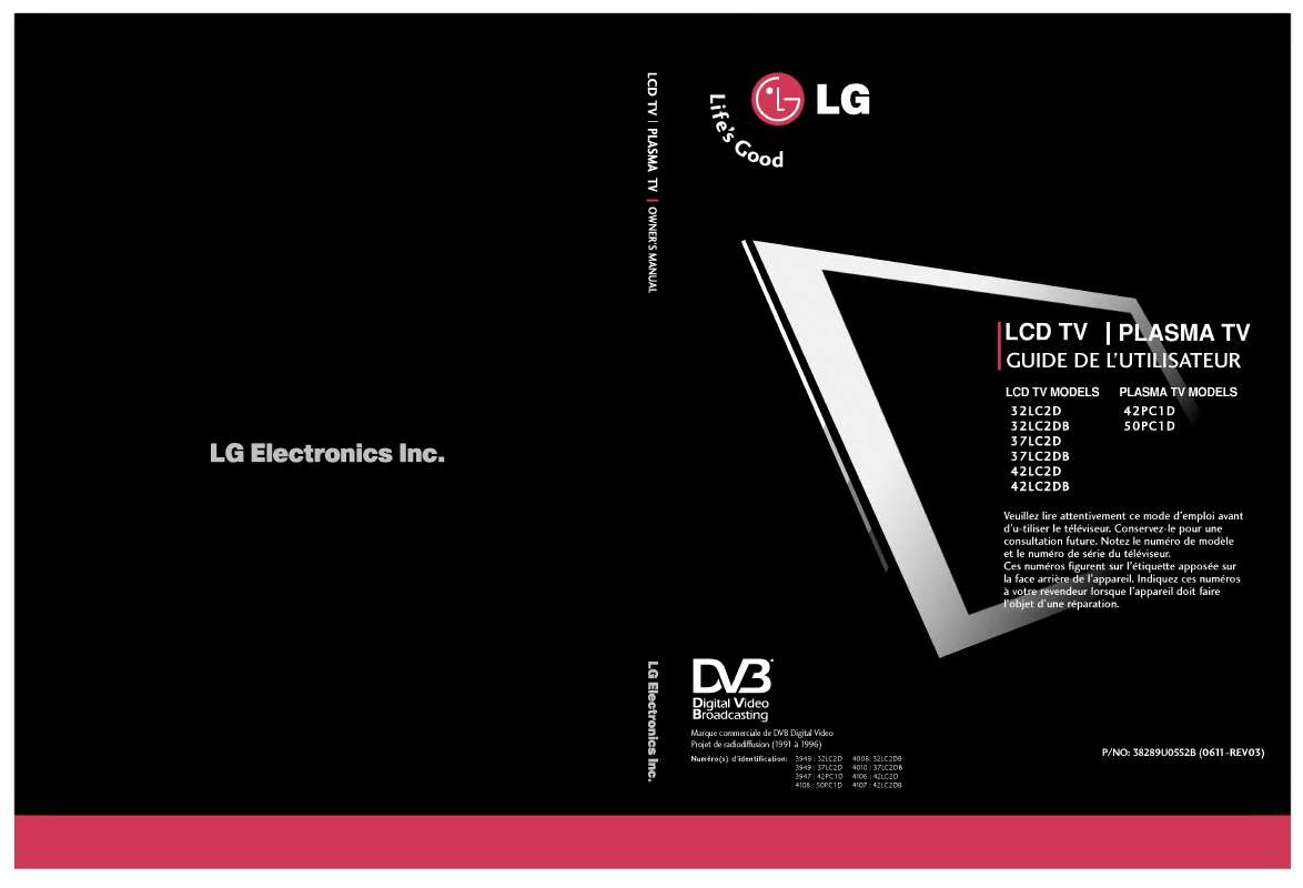 Mode d'emploi LG 42LC2D