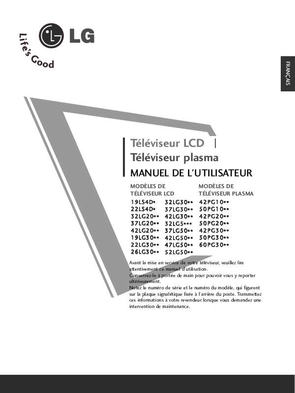 Mode d'emploi LG 42LG3000.AEU