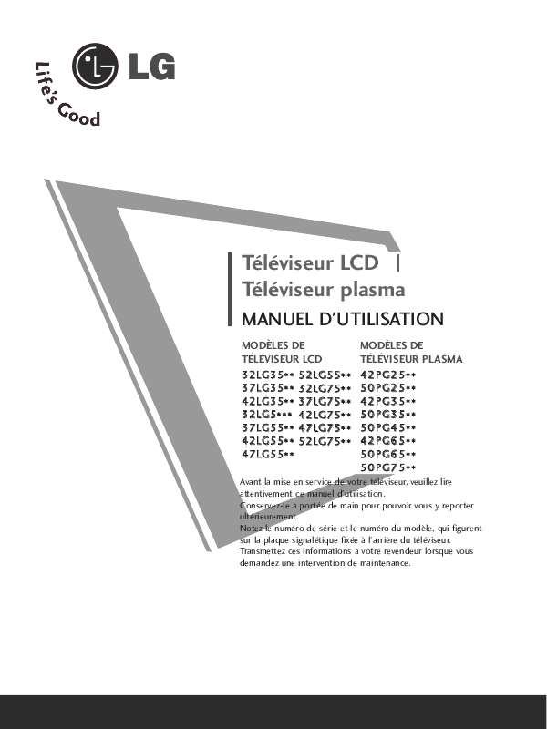 Mode d'emploi LG 42LG5500