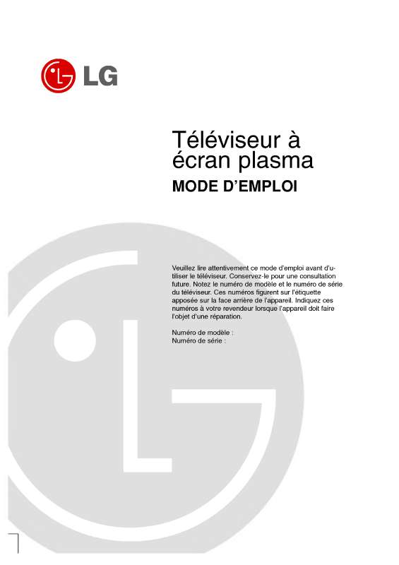 Mode d'emploi LG 50PY2R