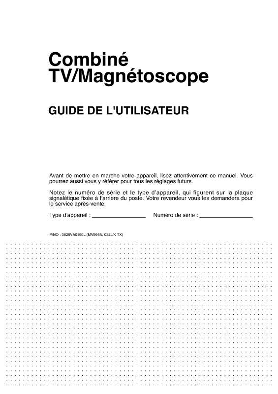 Mode d'emploi LG DUO3600