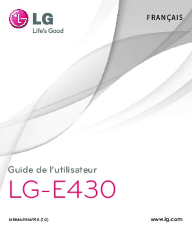 Mode d'emploi LG E430