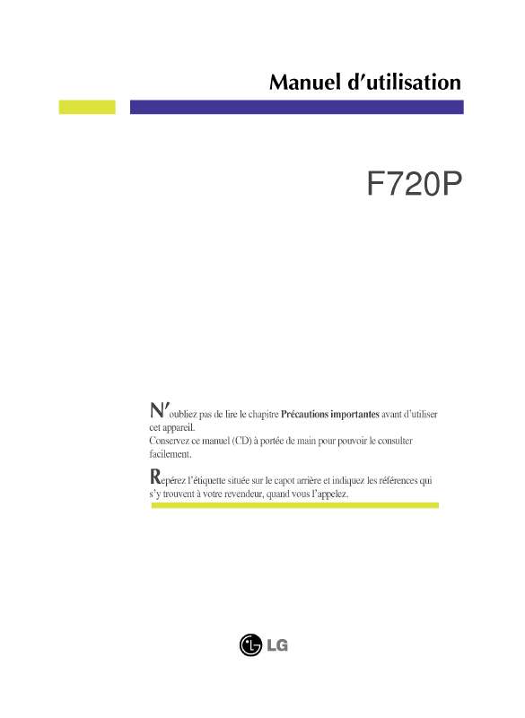Mode d'emploi LG F720P
