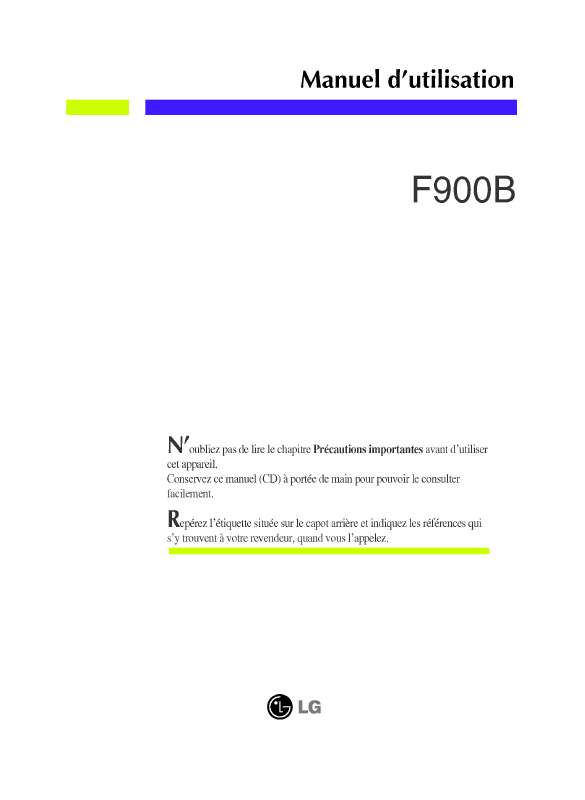 Mode d'emploi LG F900B
