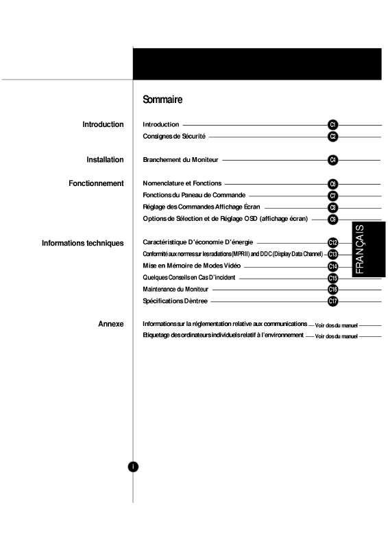 Mode d'emploi LG FLATRON 774FT-FB774BC-ULTRA-